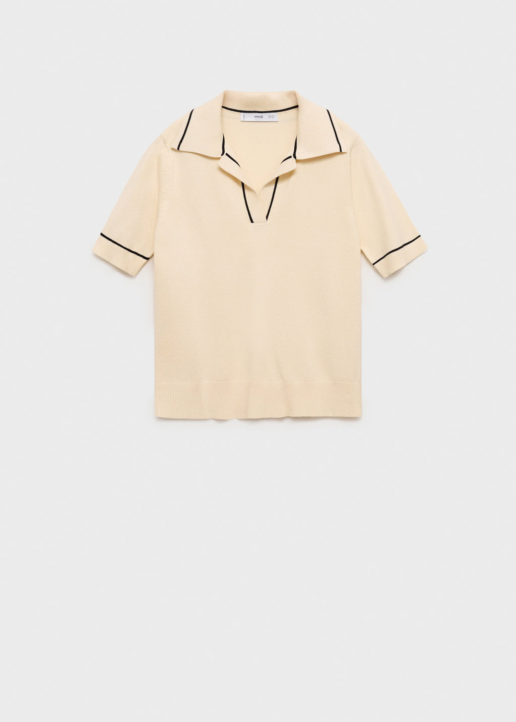 Polo Neck Sweater With Contrasting Trims