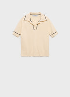 Polo Neck Sweater With Contrasting Trims