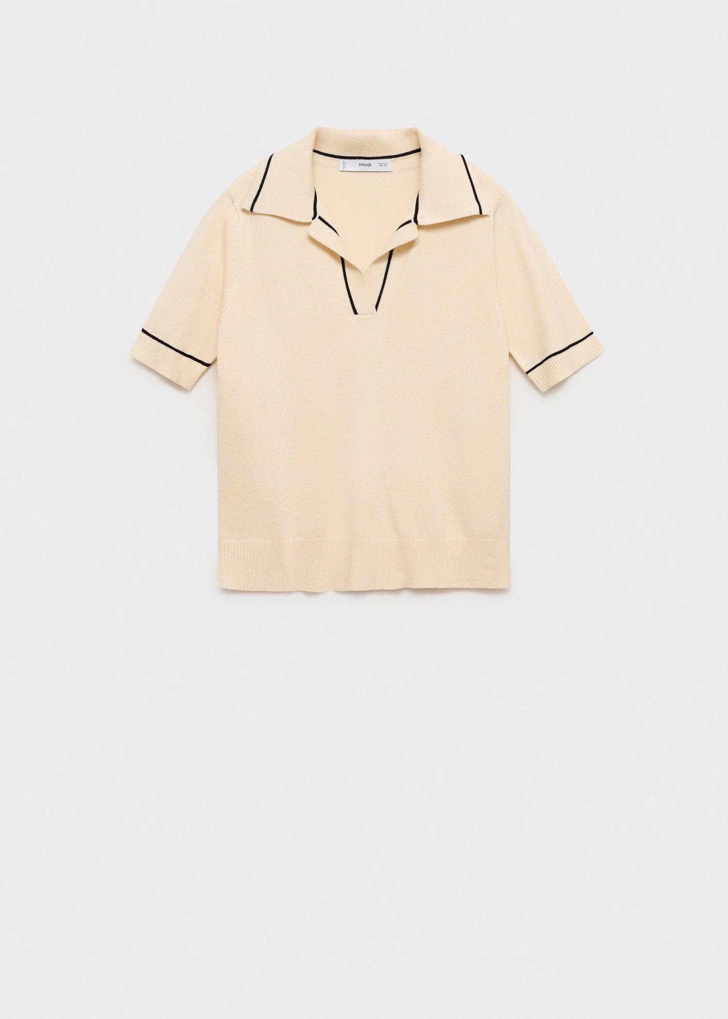 Polo Neck Sweater With Contrasting Trims