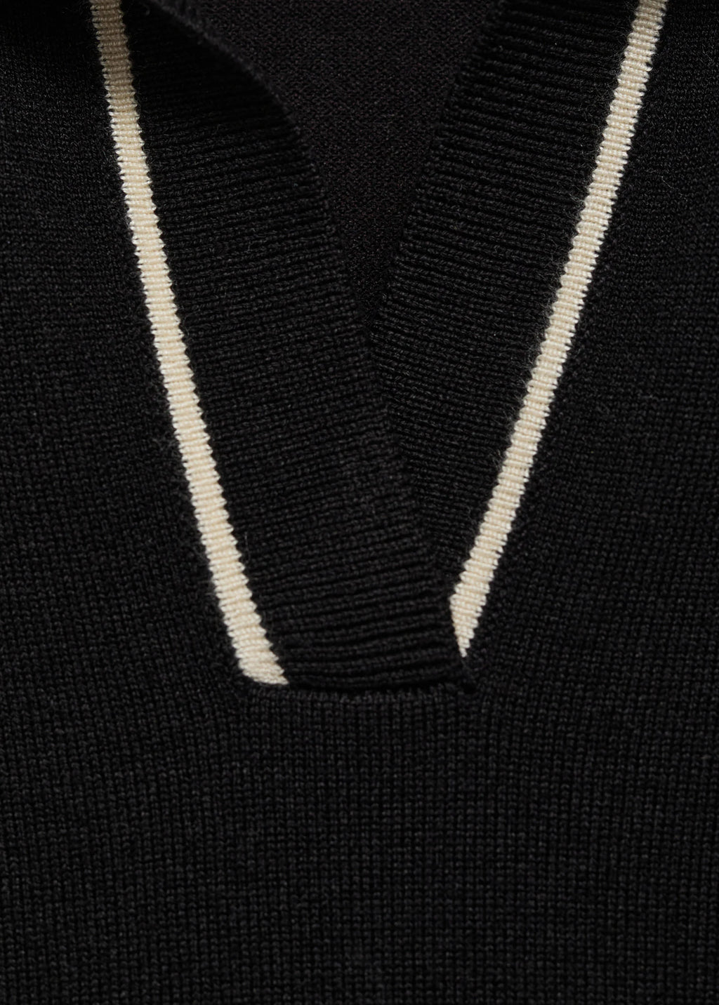 Polo Neck Sweater With Contrasting Trims