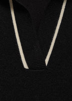 Polo Neck Sweater With Contrasting Trims