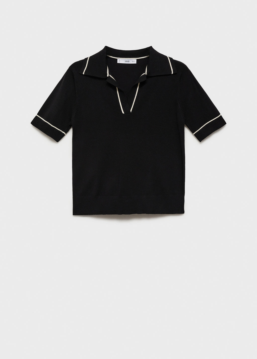 Polo Neck Sweater With Contrasting Trims