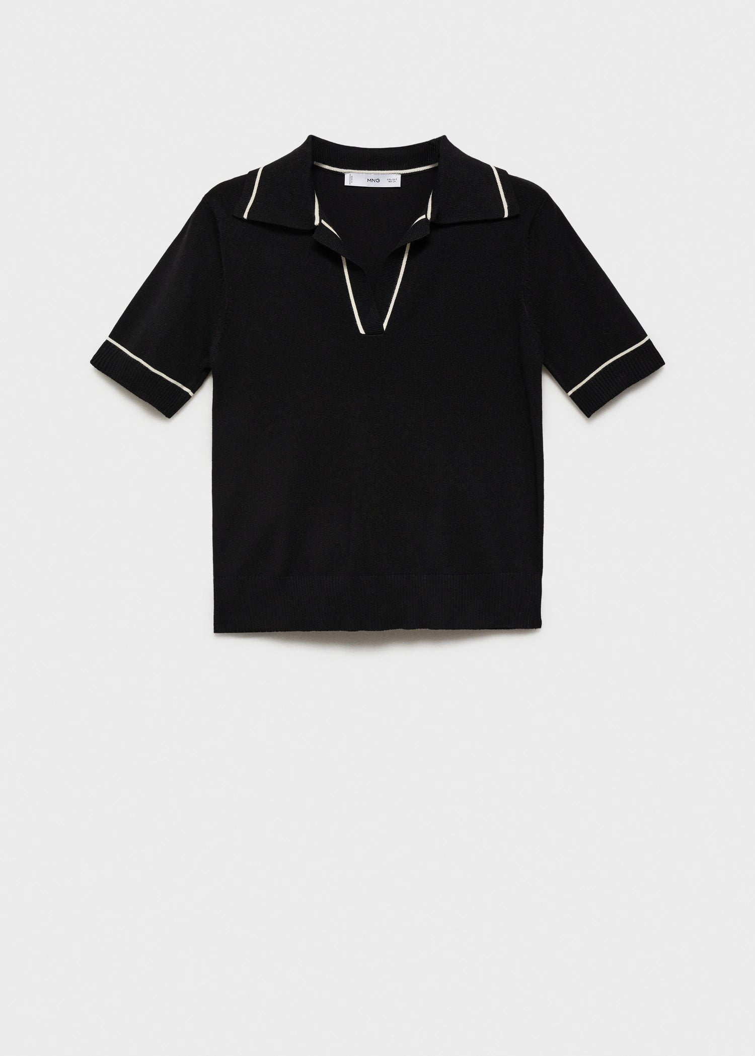 Polo Neck Sweater With Contrasting Trims