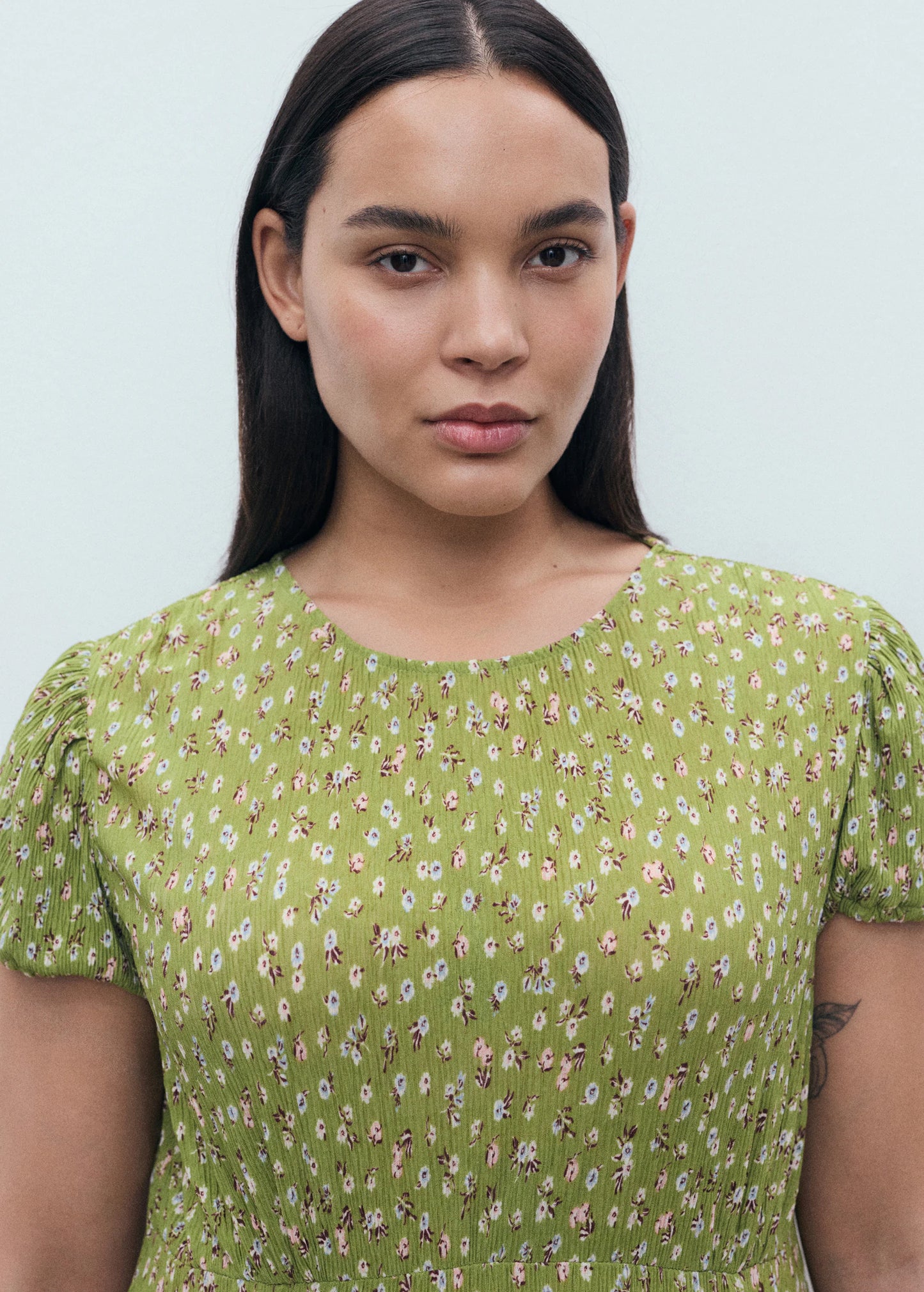 Printed Dress With Side Opening