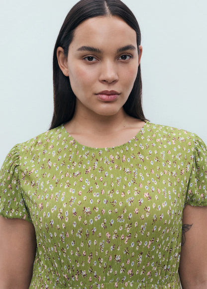 Printed Dress With Side Opening