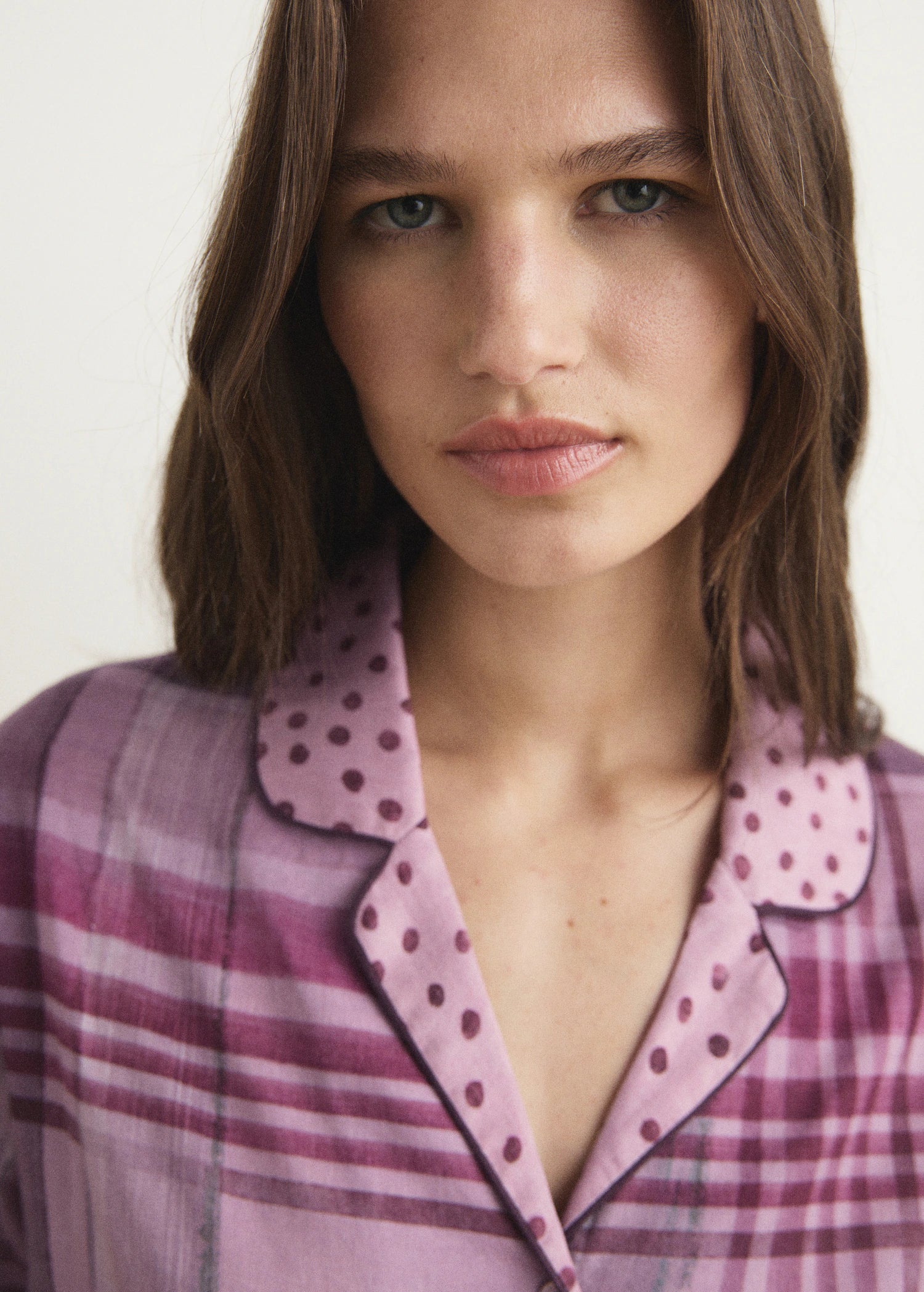 Printed Pyjama Shirt With Piping