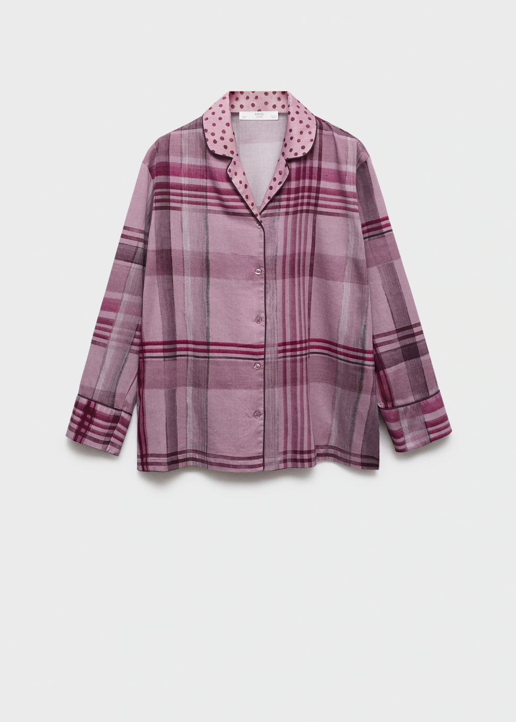 Printed Pyjama Shirt With Piping