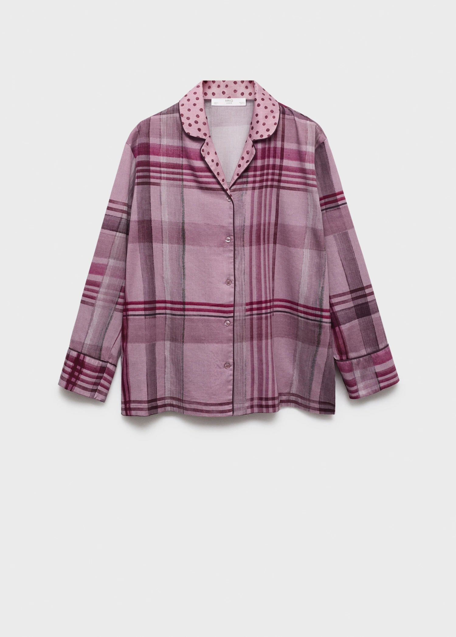 Printed Pyjama Shirt With Piping