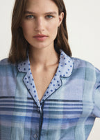 Printed Pyjama Shirt With Piping