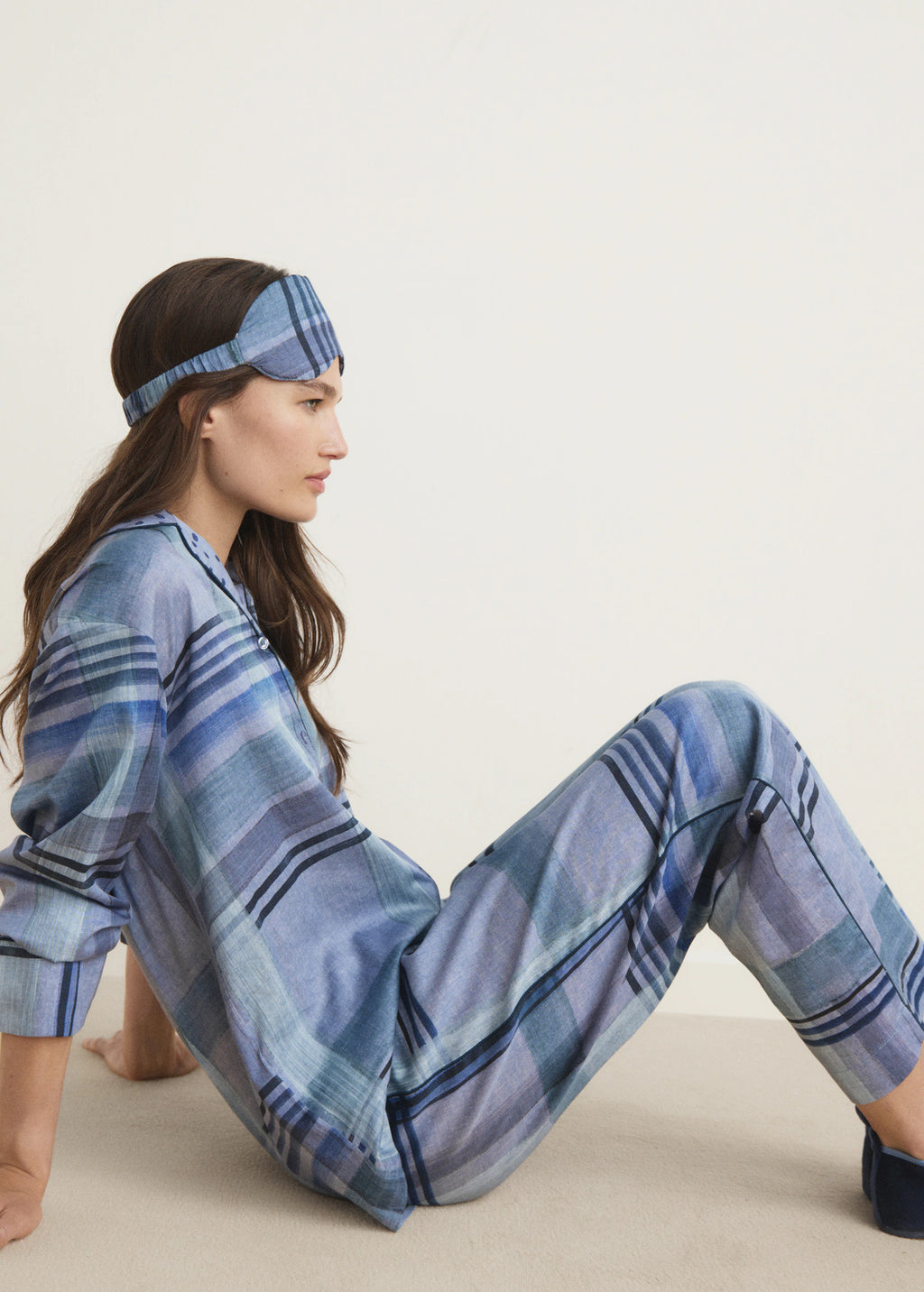 Printed Pyjama Trousers With Piping