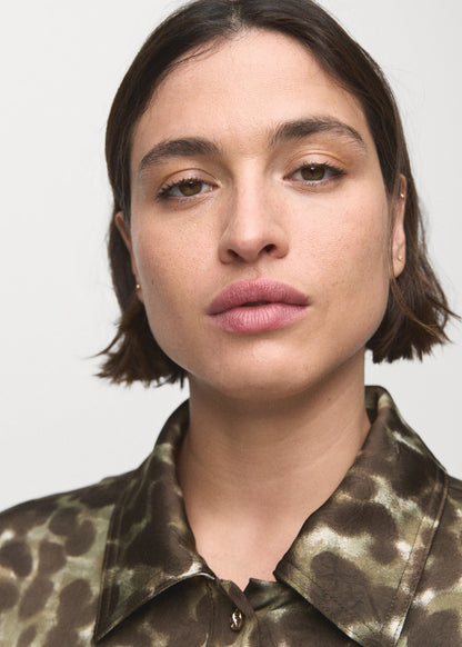 Printed Shirt Dress With Belt