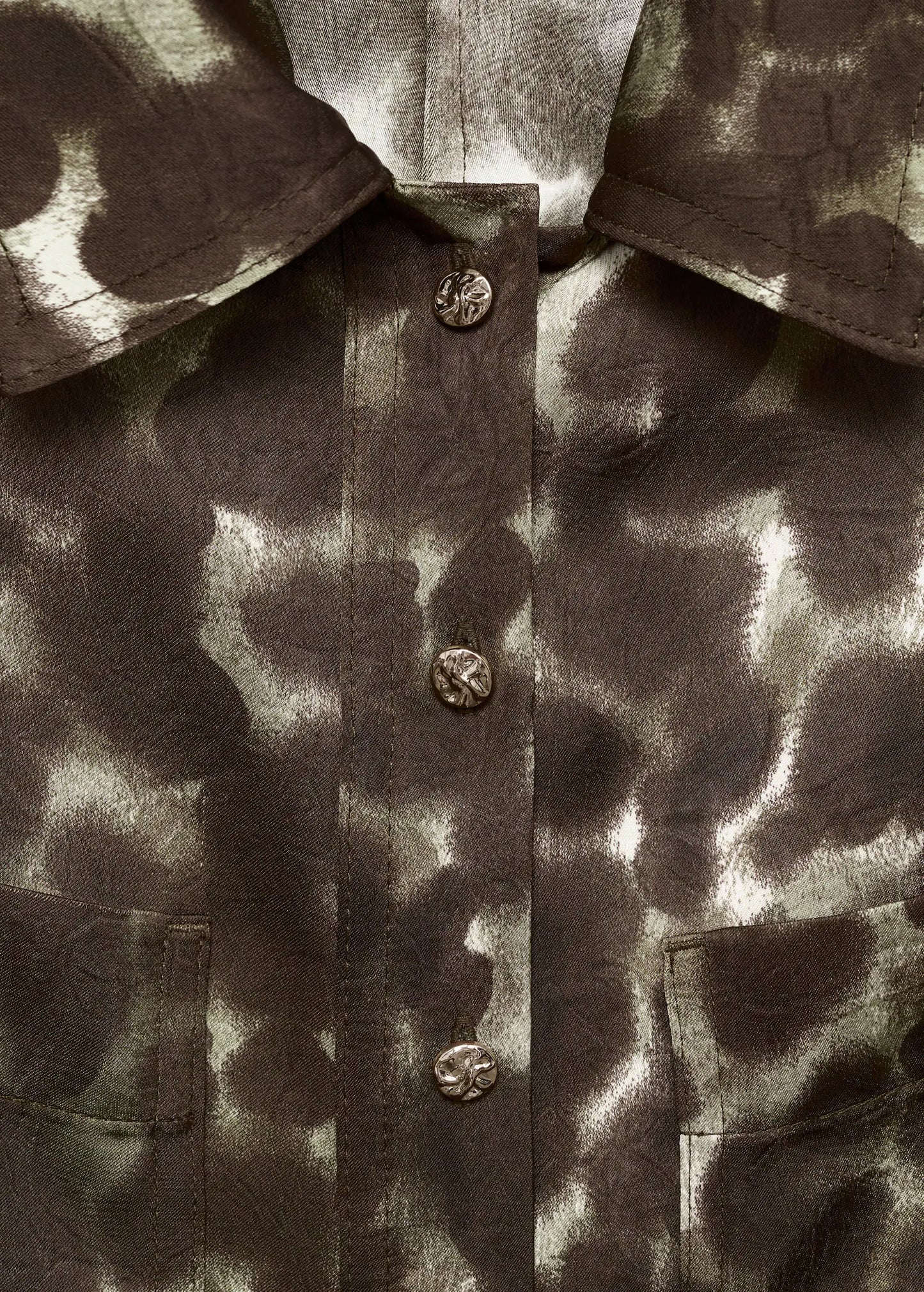 Printed Shirt Dress With Belt