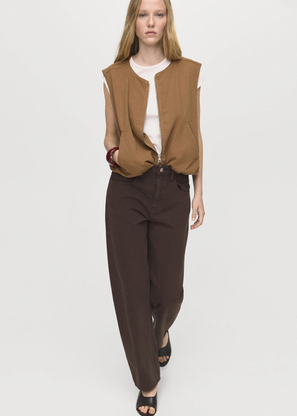 Puffer Denim Waistcoat