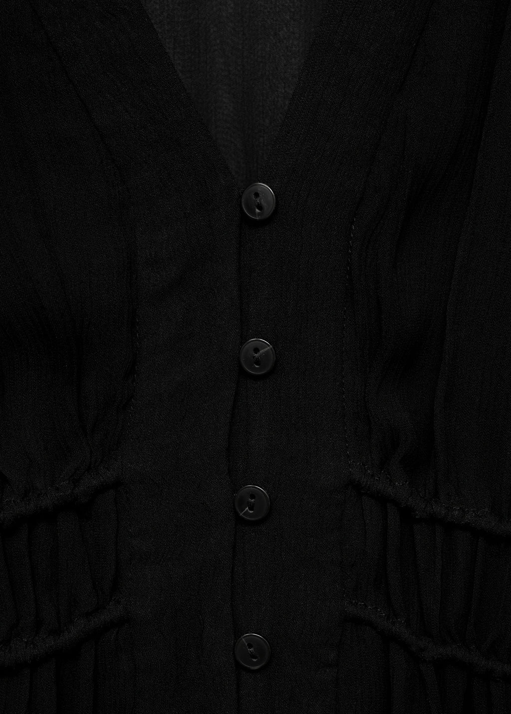 Puff Sleeved Chiffon Dress