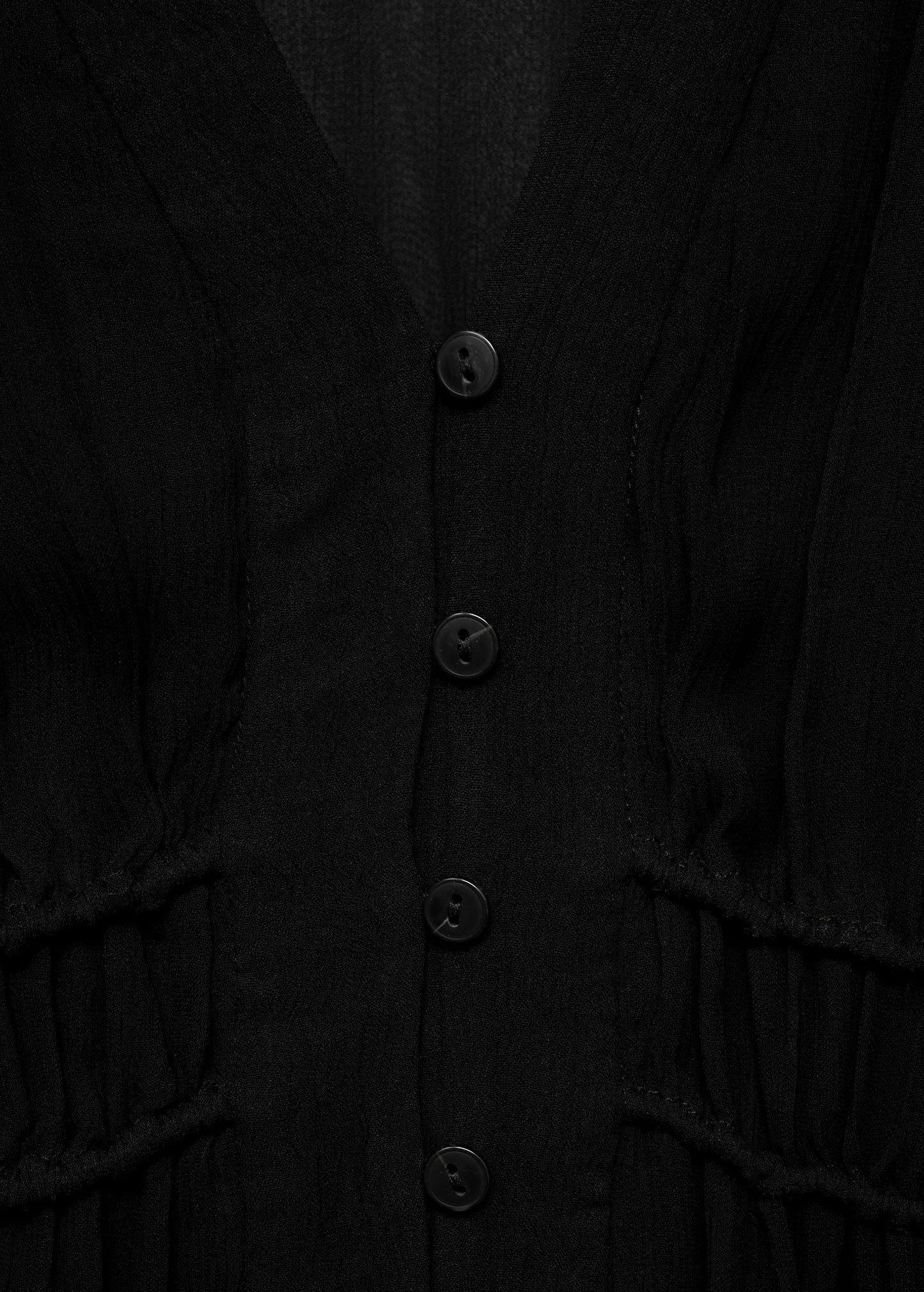 Puff Sleeved Chiffon Dress