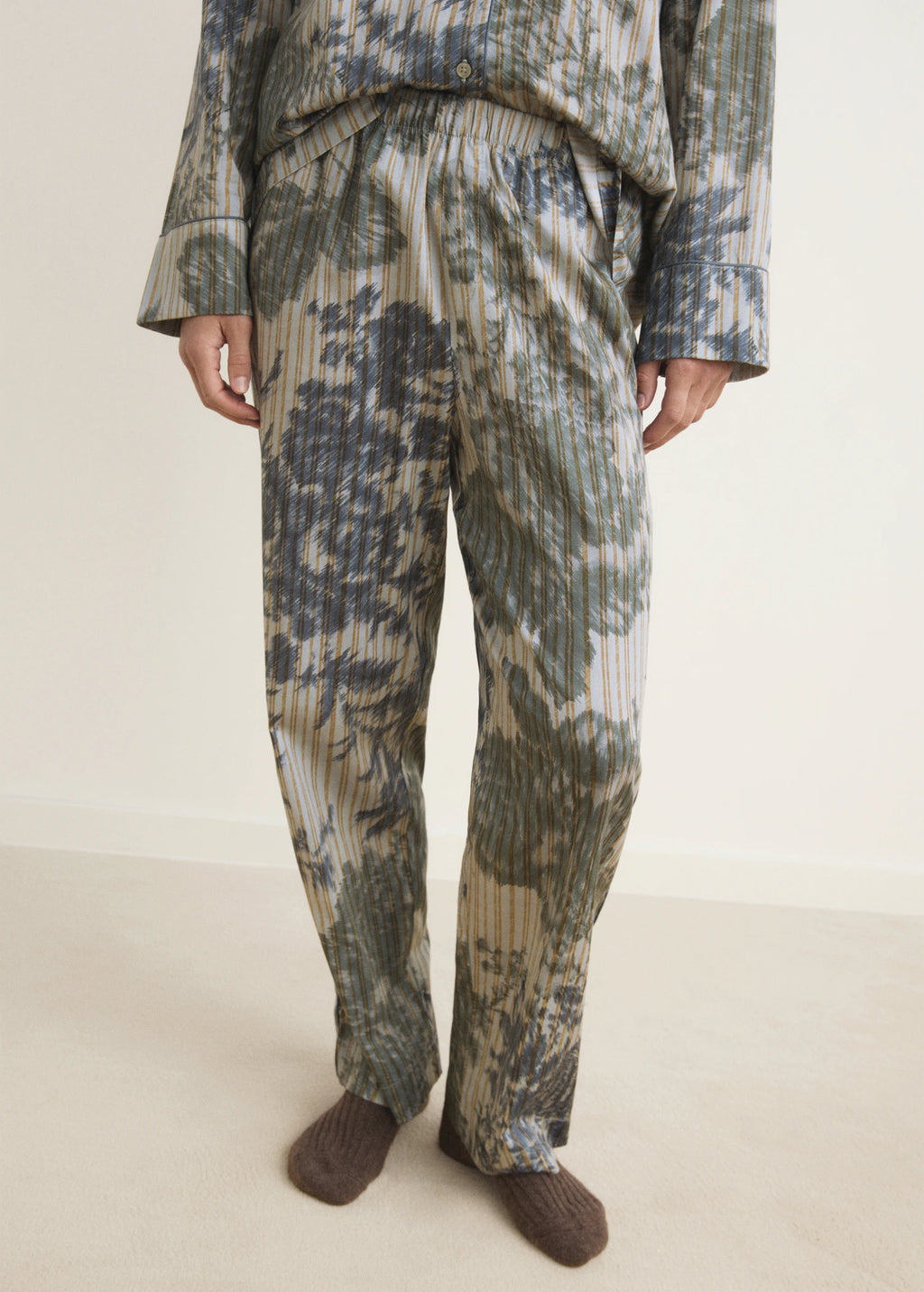 Pyjama Bottoms With Blurred Print