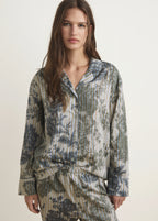 Pyjama Shirt With Blurred Print