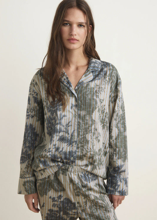 Pyjama Shirt With Blurred Print