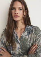 Pyjama Shirt With Blurred Print