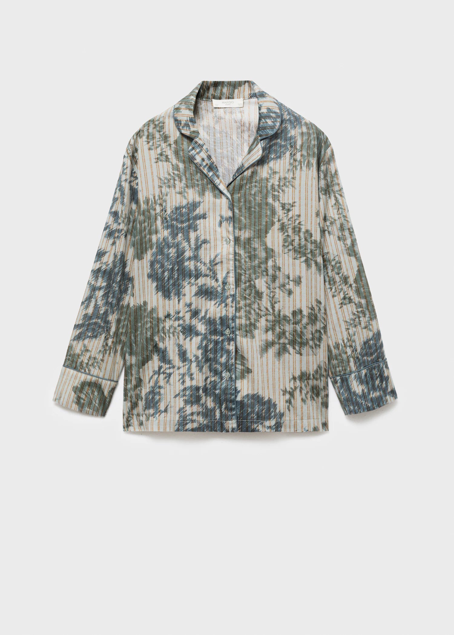 Pyjama Shirt With Blurred Print