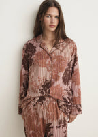 Pyjama Shirt With Blurred Print