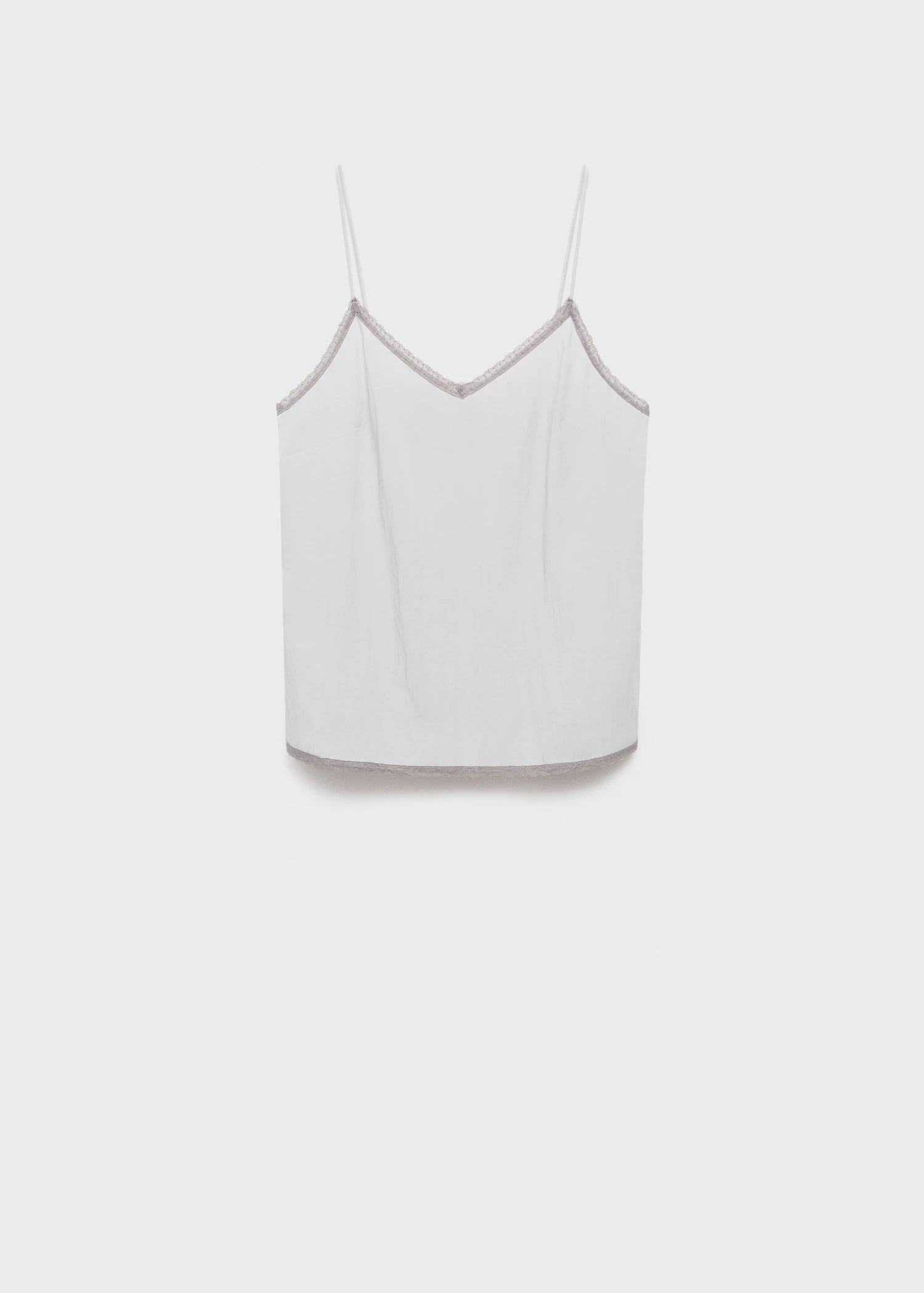 Pyjama Top With Lace Trim