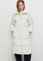 Quilted Anorak With Combined Fabrics