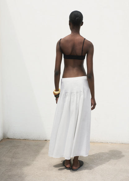 Ramie Pleated Skirt