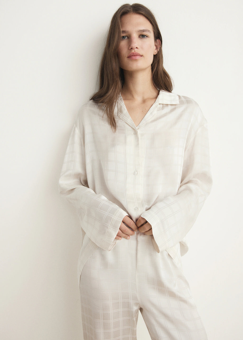 Rayon Check Pyjama Top