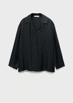 Rayon Check Pyjama Top