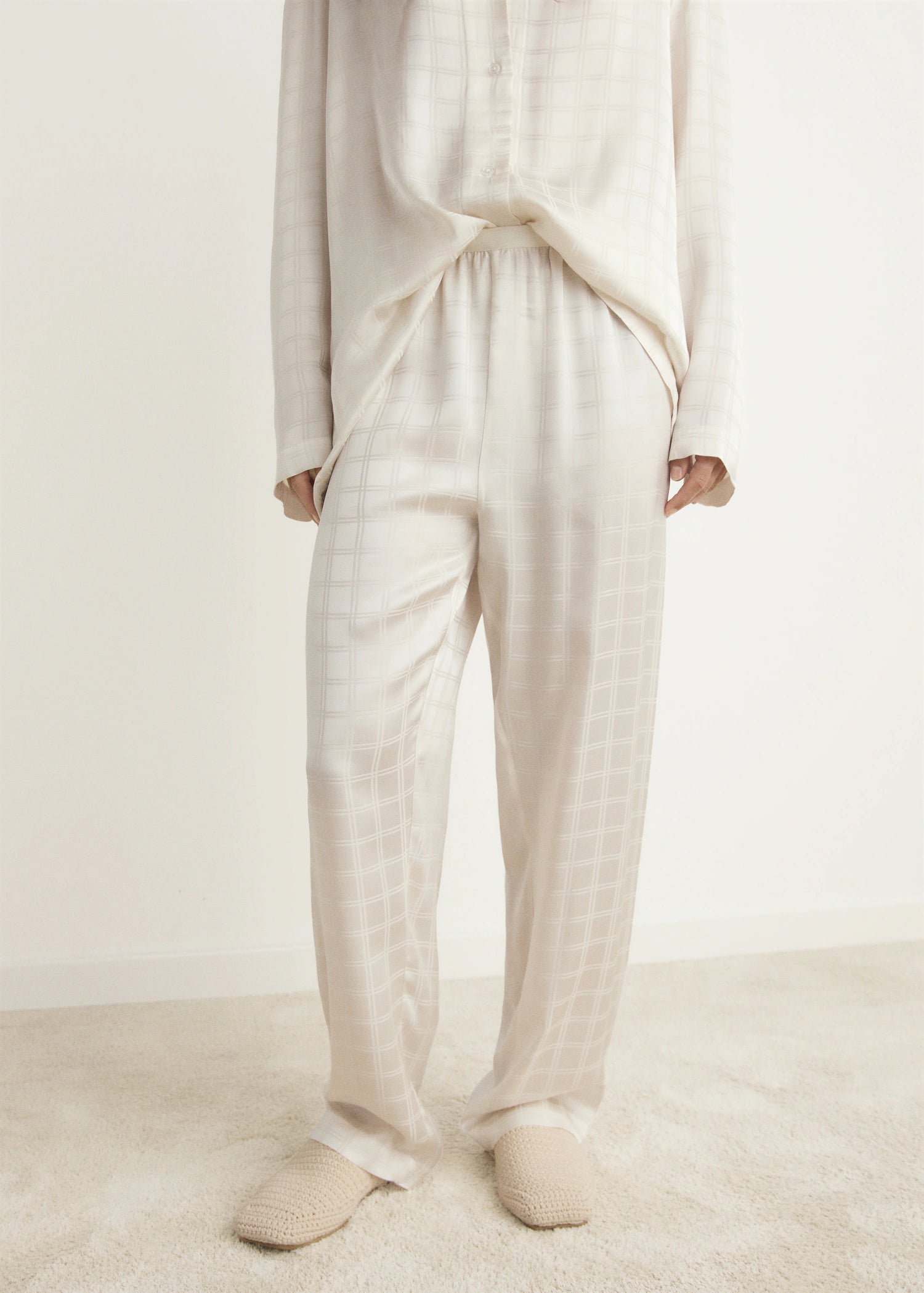 Rayon Check Pyjama Trousers