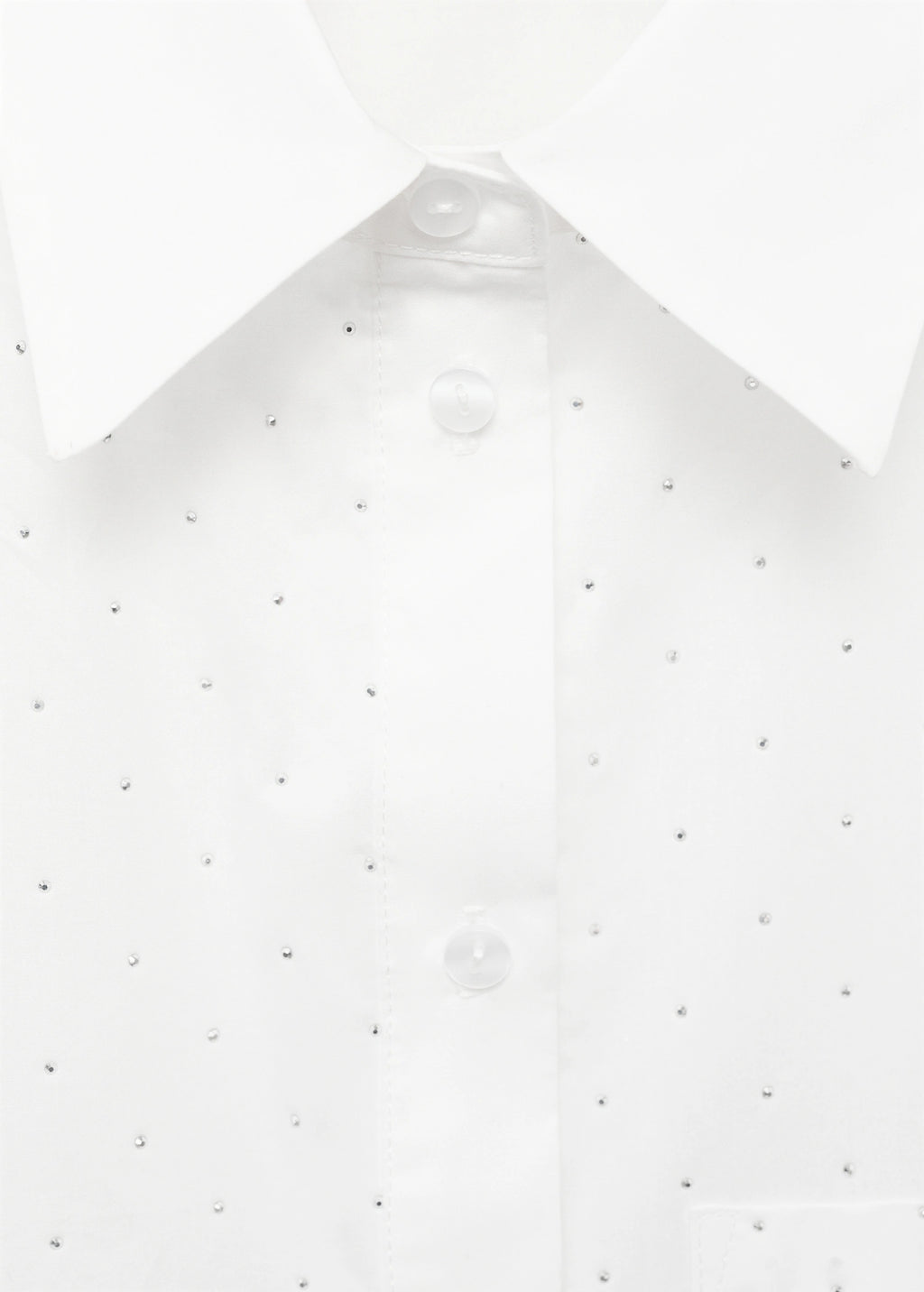 Rhinestone Cropped Shirt