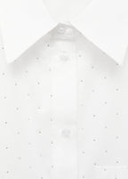 Rhinestone Cropped Shirt