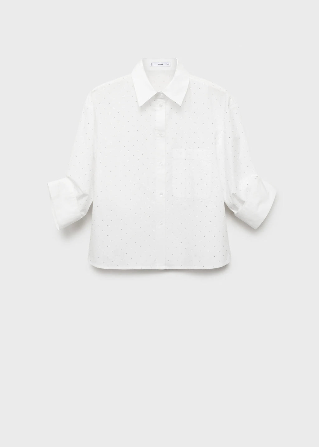 Rhinestone Cropped Shirt