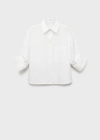 Rhinestone Cropped Shirt