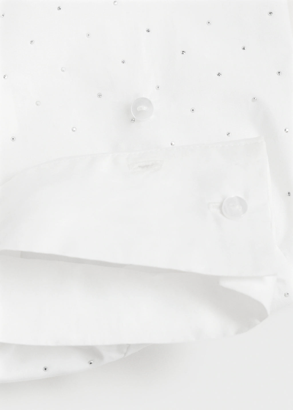 Rhinestone Cropped Shirt