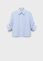 Rhinestone Cropped Shirt