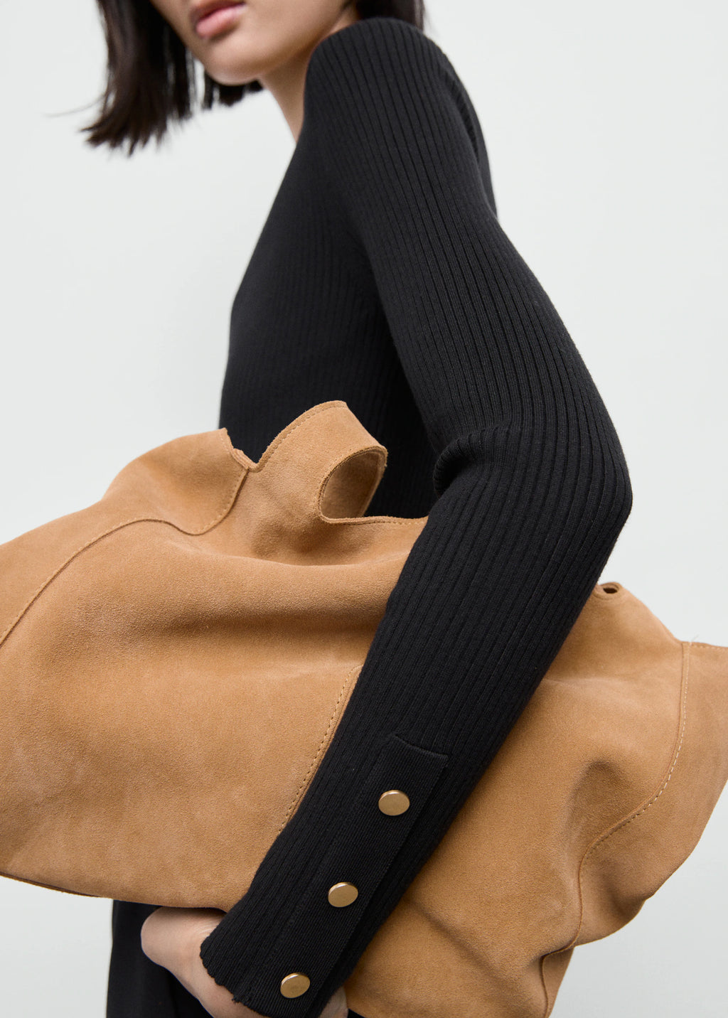 Ribbed Buttoned Cardigan