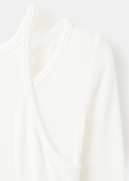 Ribbed Combined T Shirt