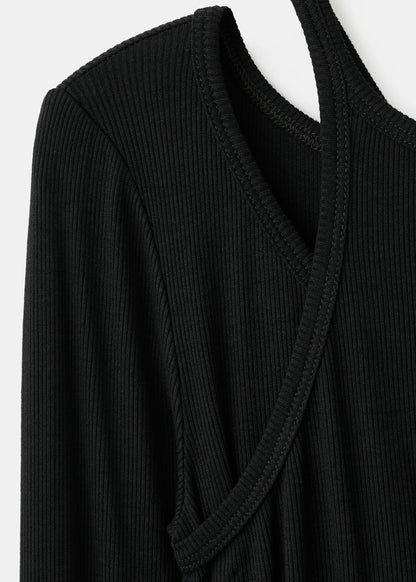 Ribbed Combined T Shirt