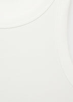 Ribbed Cotton Blend Top