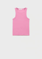 Ribbed Cotton Blend Top