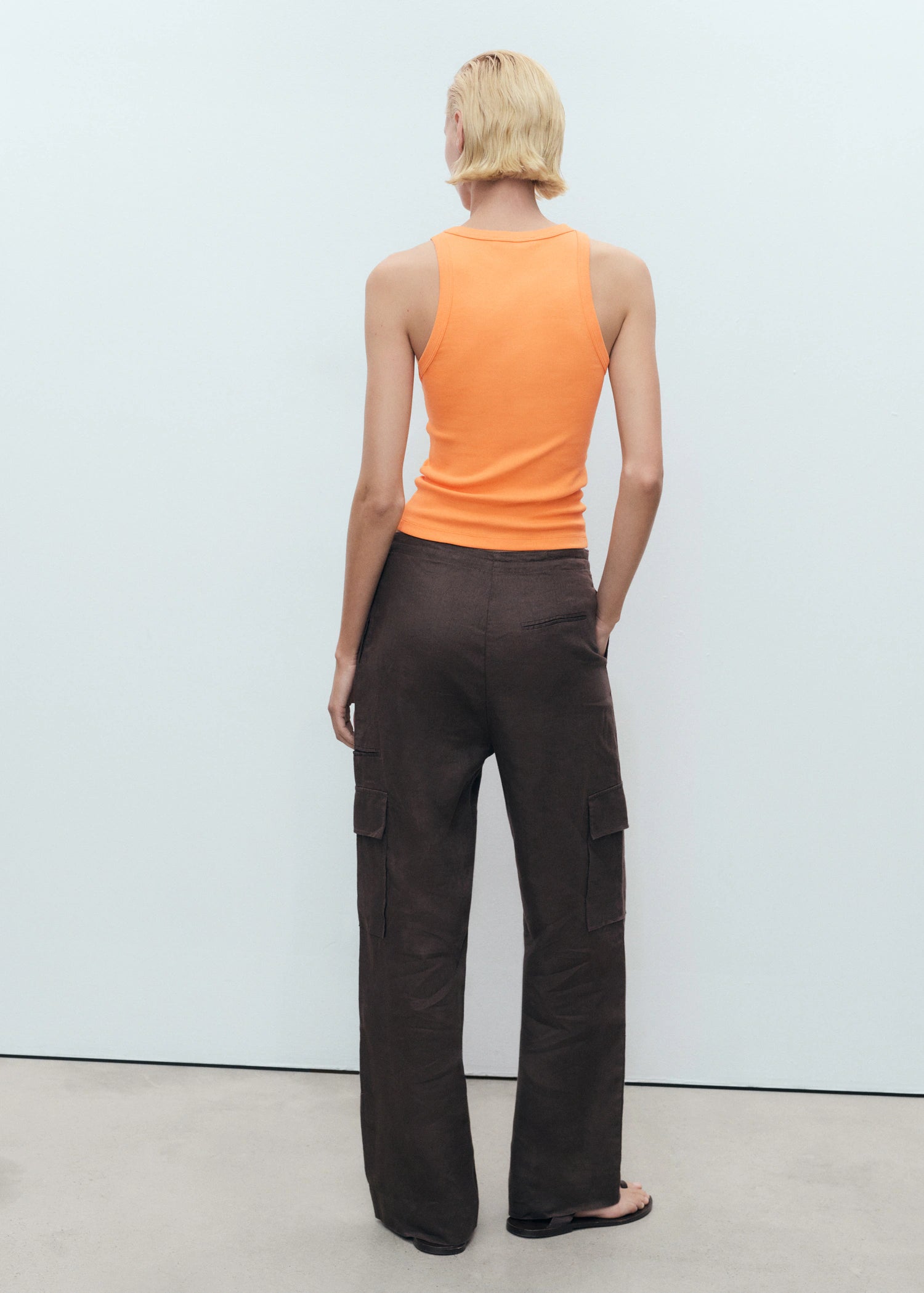 Ribbed Cotton Blend Top