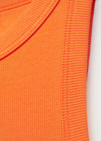 Ribbed Cotton Blend Top