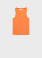 Ribbed Cotton Blend Top