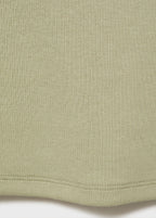 Ribbed Cotton Blend Top