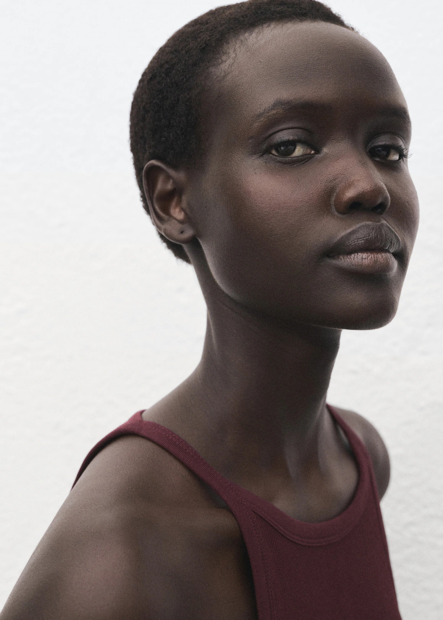 Ribbed Cotton Blend Top