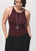 Ribbed Cotton Blend Top