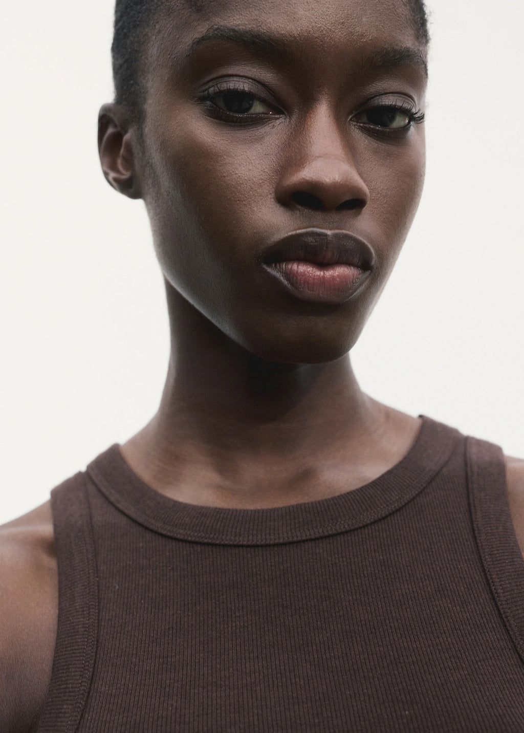 Ribbed Cotton Blend Top