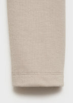 Ribbed Knit Button Down T Shirt